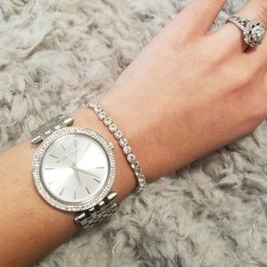 MK silver watch